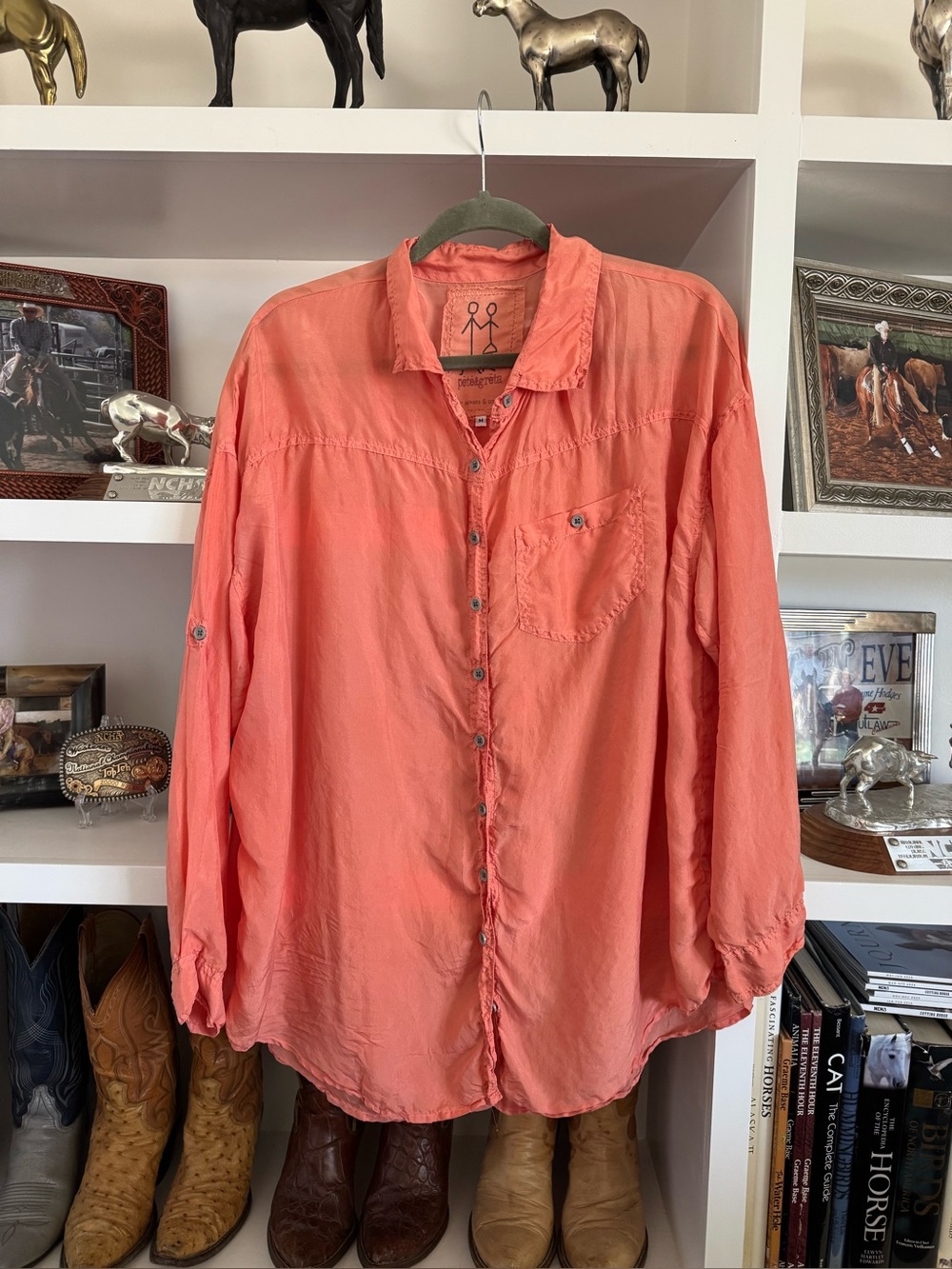 Pete & Greta Silk Shirt Vintage Early Johnny Was